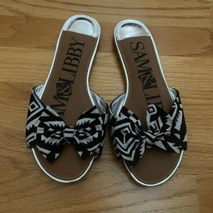 Black & White Sam & Libby Bow Sandals